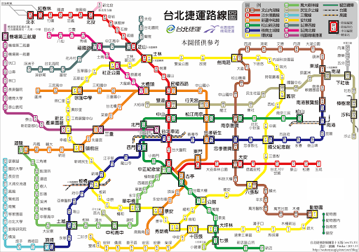 台北市捷運地図